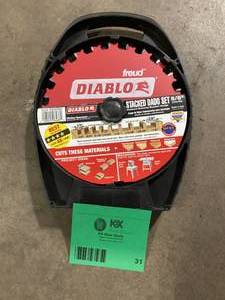 lot 31 image: DIABLO 8in. x 12-Teeth Carbide Stacked Dado Saw Blade Set Customer Returns See Pictures
