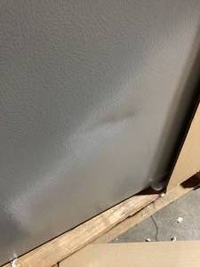 lot 51 image: Vissani 18.7 cu. ft. Bottom Freezer Refrigerator in Stainless Steel  Dented on Side  Customer Returns See Pictures