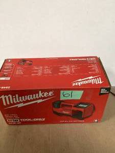 lot 61 image: Milwaukee M18 18-Volt Lithium-Ion Cordless Electric Portable Inflator (Tool-Only) Customer Returns See Pictures
