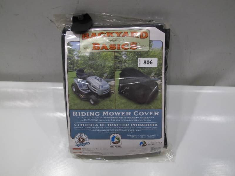 lot 806 image: NEW Backyard Basics - 07200BB - Riding Mower Cover 65x48x40