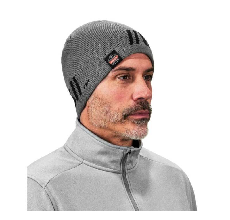 lot 824 image: NEW 2 Pack of Ergodyne 6819BT Charcoal Be Tenacious Beanie- Gray