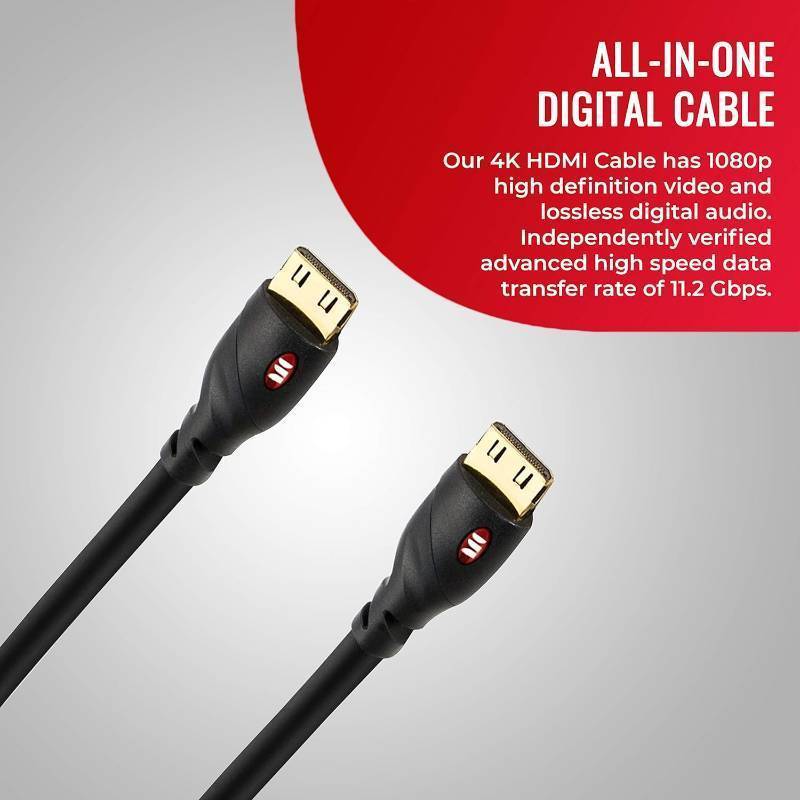 lot 873 image: Monster 8ft HDMI Cable 4k Ultra HD 60120 Hz Refresh 11.2Gbps High Def
