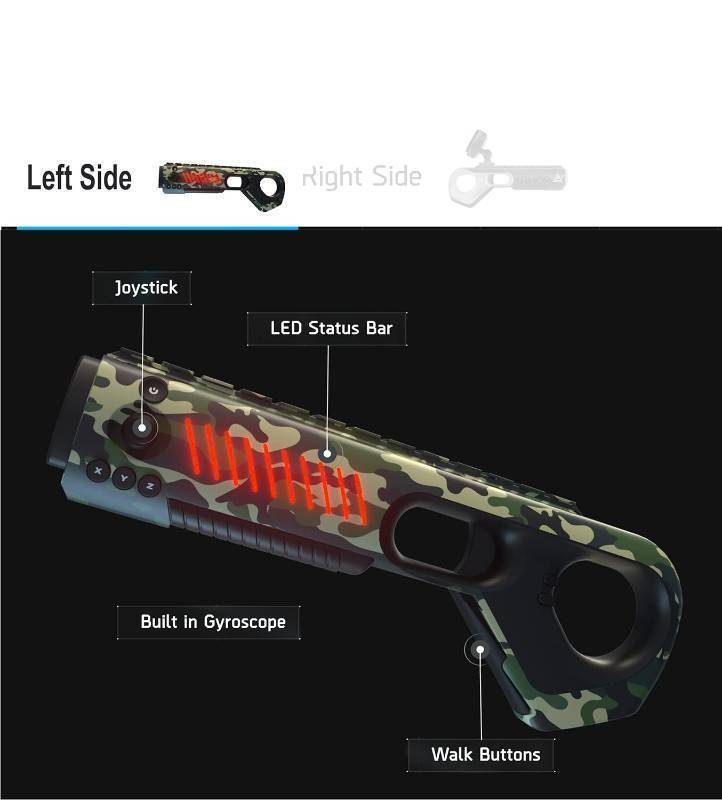lot 895 image: Arkade Motion Blaster Virtual Reality Gaming Gun Controller with Bluetooth Connectivity and Built in Haptics (PC, Android, IOS),Camo