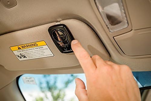 lot 727 image: Chamberlain KLIK5U-BK2 Clicker 2-Button Garage Door Opener Remote with Visor Clip, Black