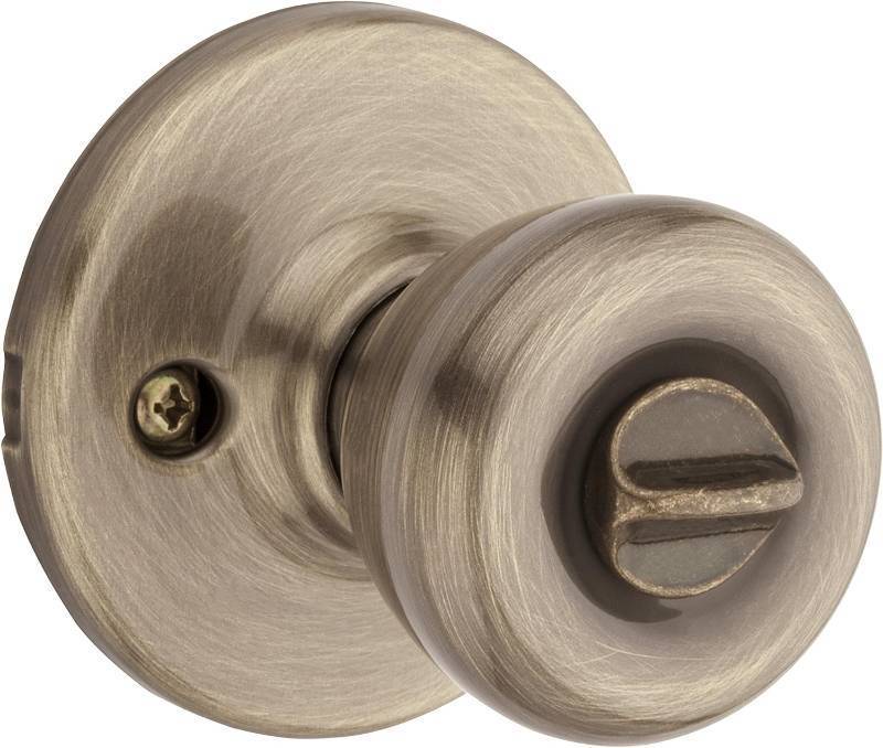 lot 732 image: NEW Kwikset 94002-084 Tylo Keyed Entry Knob in Antique Brass