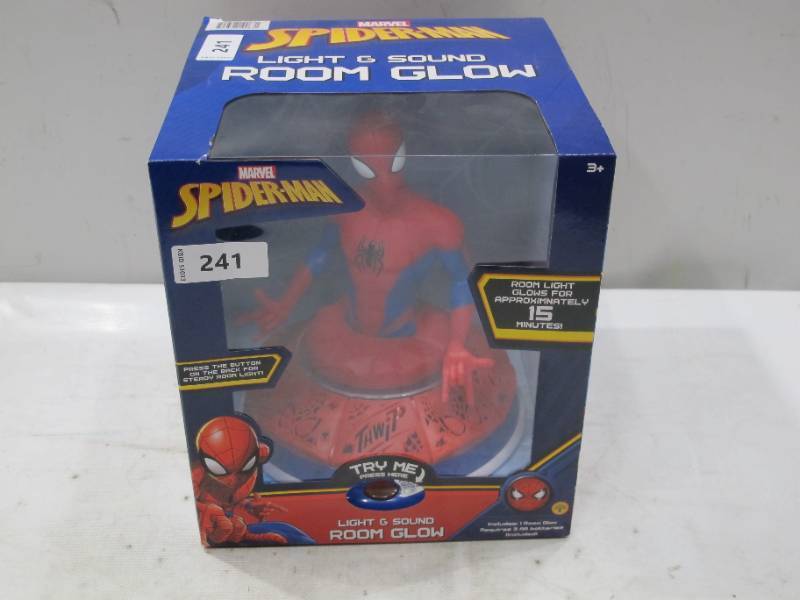 lot 241 image: NEW Spider-Man Licensed Room Glow- Spiderman