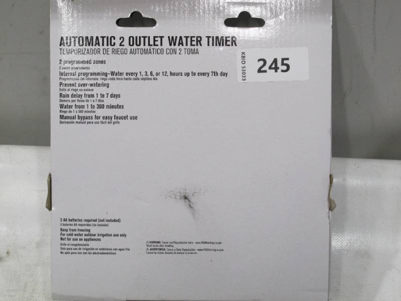 lot 245 image: NEW ACE 2-Station Electronic Sprinkler Timer - 2 Outlet