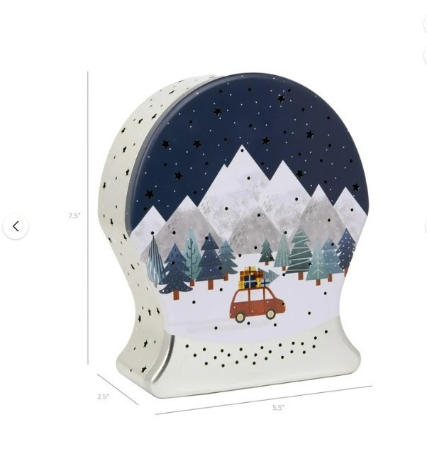 lot 388 image: NEW The Silver Crane Festive Light-Up Snow Globes with Spiced Gingerbread Cookies, 3.52 Oz (3 Pack)