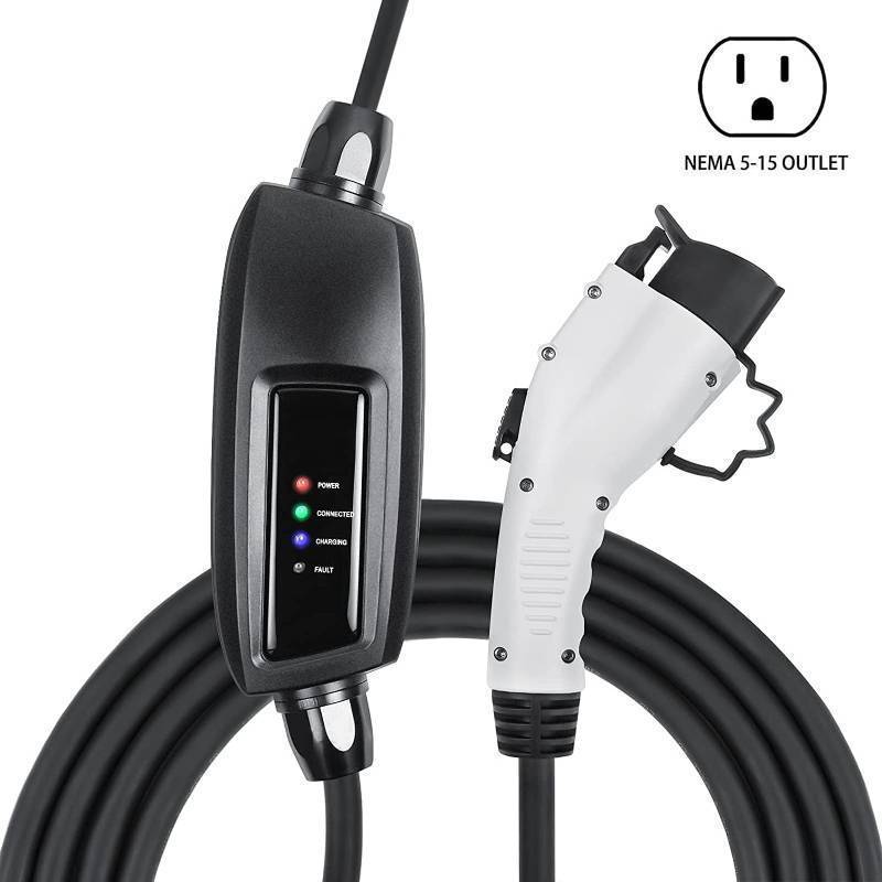 lot 346 image: Lectron 110V 16 Amp Level 1 EV Charger with 21ft Extension Cord J1772 Cable & Nema 5-15 Plu