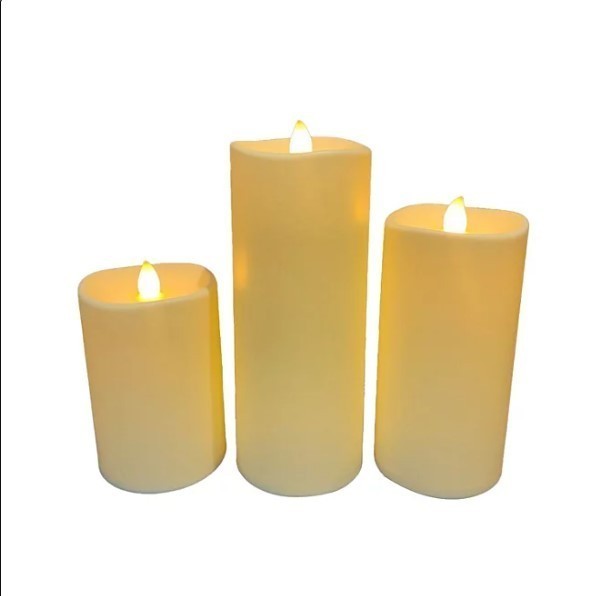 lot 366 image: NEW Members Mark 3-Pack Outdoor Flameless Candle