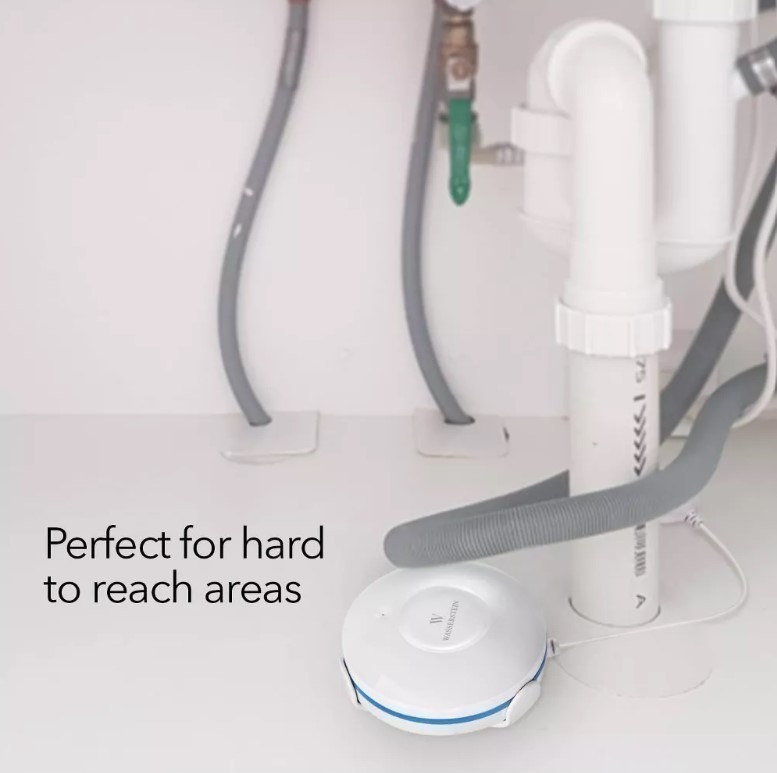 lot 946 image: Wasserstein Smart Water Leak Detector with App Notifications and 100dB Sound Alarm - Protects Your Home from Leaks and Water Damage (3-Pack)