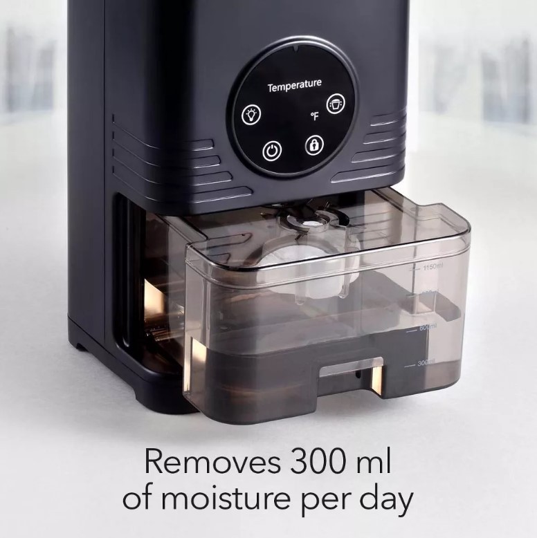 lot 950 image: Dartwood Portable Mini Dehumidifier 1000 ml (34 oz) with LED lights for closet, bedroom, bathroom, basement, and other small or medium rooms