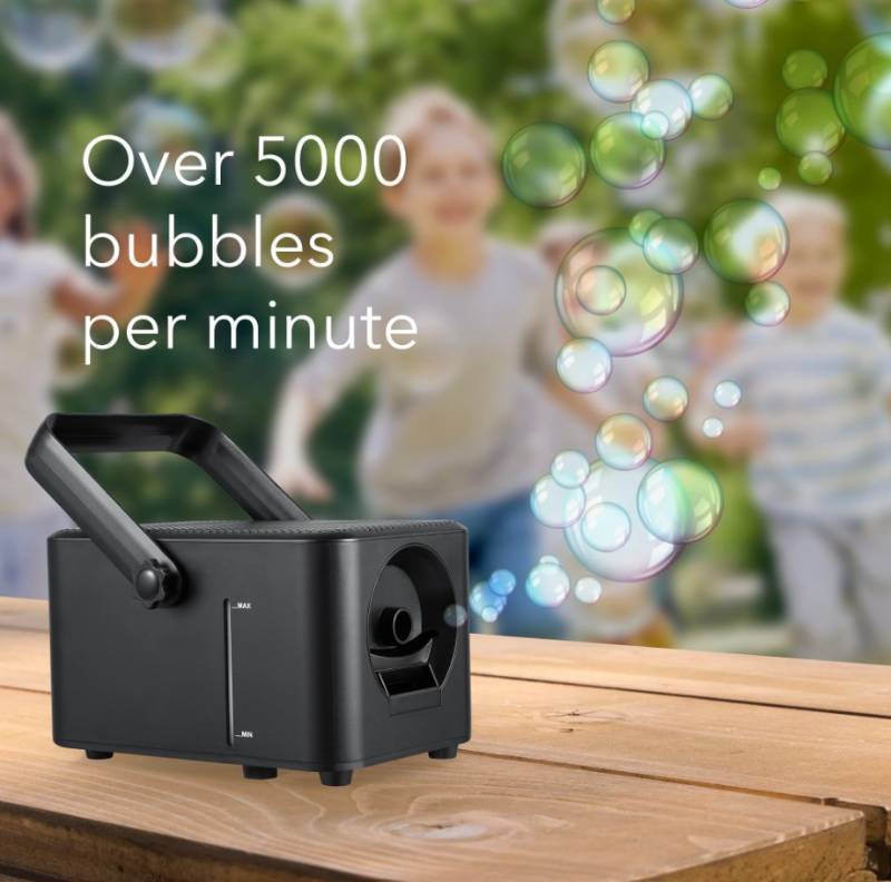 lot 903 image: Dartwood Portable Bubble Machine  5000 Bubbles Per Minute