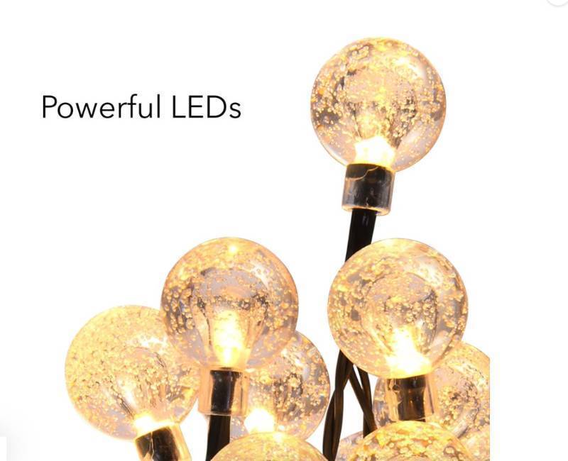 lot 921 image: Dartwood Solar Crystal Ball String LED Lights