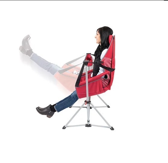 lot 216 image: NEW Members Mark Swing Lounger Camp Chair, 300 lbs. capacity - Eden Green