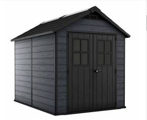 lot 108 image: NEW Keter Newton 759 Large Premium Outdoor Storage Shed