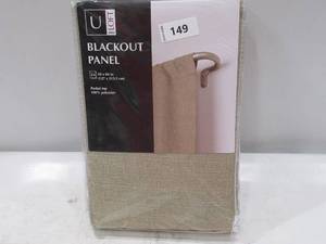 lot 149 image: NEW ULoft Blackout Panel 100% Polyester, 50x84 - Pocket Top - Beige Linen