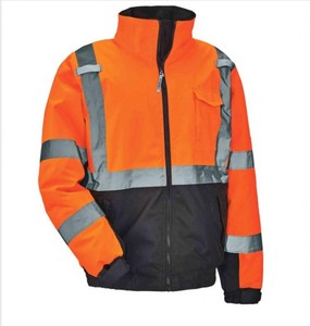 lot 832 image: NEW Ergodyne GloWear 8377 Hi-Vis Winter Bomber Jacket - Type R, Class 3 Orange XXL