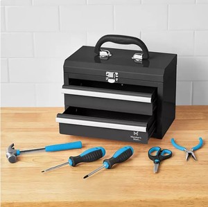 lot 179 image: NEW Members Mark 11 Toolbox With 5-Piece Tool Set - Black
