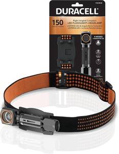 lot 198 image: NEW Duracell 150 Lumen EDC Right-Angle Flashlight and Headlamp - Comfortable and Ultra-Strong Design with 1-AA Battery Included.