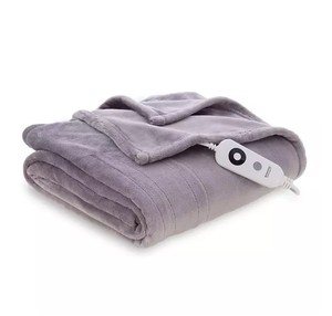 lot 200 image: Berkshire Ultra Plush Heated Oversized Throw, Velvetloft, Silver (60 X 70)
