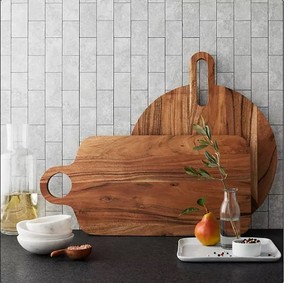 lot 208 image: Members Mark Acacia Wood Charcuterie Boards, Set of 2