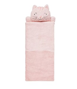 lot 211 image: NEW Members Mark Kids Sleeping Bag, 27x 5614  - Pink Cat
