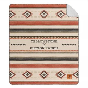 lot 256 image: NEW Yellowstone Silk Touch Sherpa Reverse Throw, 60 x 70 - Montana Tribal