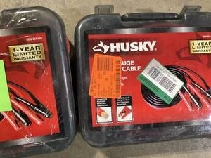 Lot of 2 Husky 20 ft. 4-Gauge Booster Cables Customer Returns See Pictures