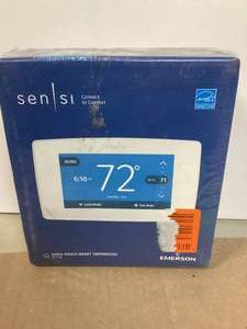 Emerson Sensi Touch 7-day Programmable Wi-Fi Smart Thermostat with Touchscreen Color Display, C-wire Required - White  Customer Returns See Pictures