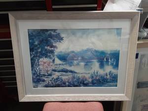 lot 26 image: Framed Print By Lou Roman (Watercolor Artist) Crystal Bay, MN