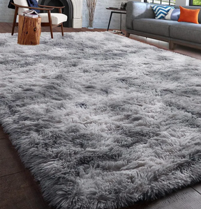 lot 410 image: Ultra Soft Grey Fluffy Area Rug