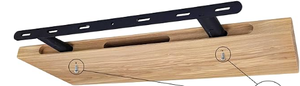 lot 413 image: SET OF 2 Wood Floating Shelves
