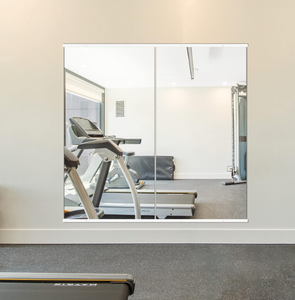 lot 54 image: Home Gym Mirror, Large Full Body Mirror for Yoga, Fitness, 48 x 24 x 2PCS, White