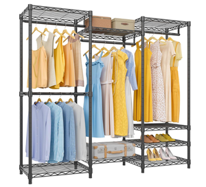 lot 67 image: VIPEK V5 Portable Closet Wardrobe Heavy Duty Clothes Rack, 56.7 L x 15.7 W x 76.4 H, Black (Medium)