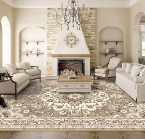 lot 73 image: Washable Oriental Area Rug - (Beige, 9 x 12)