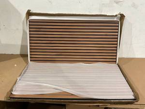 lot 55 image: Art3d Wood Slat Acoustic Panels for Wall and Ceiling, Walnut, 2pcs - 47.2 x 23.6in