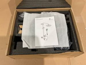 lot 109 image: Matte Black Shower System with Handheld Shower