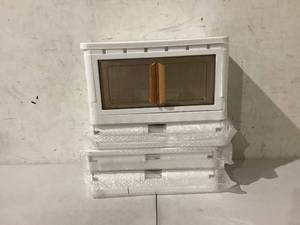 lot 429 image: SET OF 4 Rectangular Rolling Container Plastic Storage Bins
