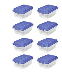 lot 169 image: LOT OF 8 Hefty Storage Bins 6.5QT