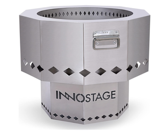 lot 176 image: INNO STAGE Stainless Fire Pit with Portable Carrying Storage Bag