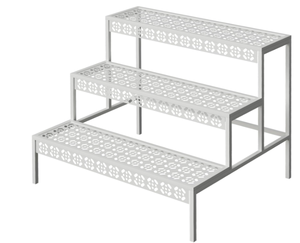 lot 186 image: Aboxoo 3 Tiers Metal Plant Stand