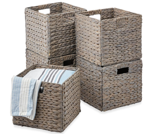 lot 196 image: SET OF 6 Grey Hyacinth Baskets