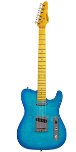 lot 1 image: Leo Jaymz TL Style Electric Guitar with Flame Maple Top