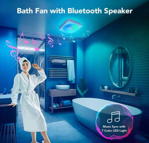 lot 11 image: OREiN OL005 Bathroom Fan with Bluetooth Speaker