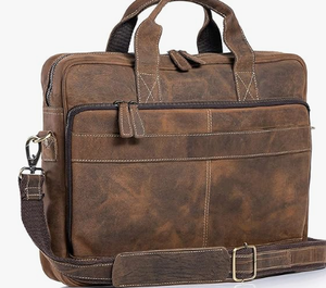 lot 119 image: Leather briefcase 18 Inch Laptop Messenger Bags