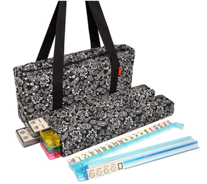 lot 128 image: American Mahjong Set Black Paisley Soft Bag