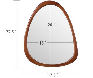 lot 130 image: 22.5 x 17.5 Irregular Mirror, Brown