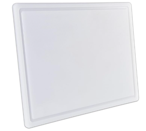 lot 133 image: Thirteen Chefs Plastic Cutting Board with Juice Groove,  24 x 18 x 0.75 - White