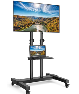 lot 361 image: Rfiver Mobile TV Stand Rolling Cart with Tilt MountLocking Wheels for 40-83 Inch Flat